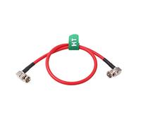 HangTon Câble Vidéo 12G 3G Hd Sdi Raw 4K 60Fps Pour Sony Alexa Dsmc2 Camera Blackmagic Smallhd Atomos Monitor Angle Droit Vers Angle Droit Bnc Canare Lv-61S 75 Ohm Coaxial Blindé (30cm, Rouge)