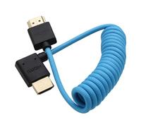 HangTon Câble vidéo HDMI 8K 4K ProRes Raw pour ATOMOS Ninja V Shinobi, Sony A7RV A7IV FX3 FX30, Canon C80 C70 R1 R5 Mark II, Fujifilm Fuji GFX100 II, X-H2, bleu tressé enroulé