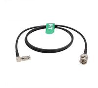 HangTon Câble vidéo SDI 6G Haute densité pour Moniteur Blackmagic Video Assist 4K 5" DJI Lightbridge 2, Angle Droit HD Micro BNC vers BNC mâle 1m