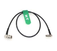 HangTon Câble vidéo SDI 6G pour Blackmagic Video Assist 4K 5" moniteur DJI Lightbridge 2, angle droit haute densité HD Micro BNC vers BNC mâle 45 cm