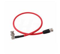 HangTon Câble vidéo SDI Raw 4K 60p à angle droit vers BNC droit 75 ohm blindé pour appareil photo Sony Alexa DSMC2 Blackmagic SmallHD Atomos Monitor (30 cm, rouge)