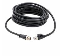 HangTon Capteur de caméra réseau Ethernet M12 8 broches X codé vers RJ45 Cat 6A Câble Gigabit haute vitesse pour application industrielle Cognex Basler 10 m