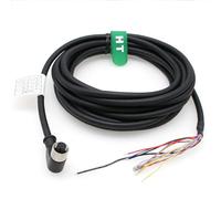 HangTon Cognex in - Sight 7000 24V Power IO Cable M12 a - Codage 12 Broches Femelle Droite à la Ligne de vol pour capteurs d'actionneurs industriels CCB - pwrio 15m