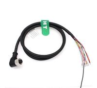 HangTon Cognex Sensor Camera in Sight 7000 câble à Angle Droit M12 a Codage 12 Broches Femelle pour actionneurs industriels Profibus Automation 1 m Fly Line