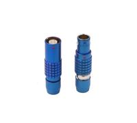 HangTon Compatible avec connecteur Lemo 1B FGG PHG, mâle femelle circulaire Push Pull Free Socket et câble (8 broches, bleu)