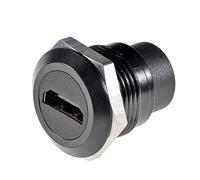 HangTon Connecteur HDMI 2.0 Circulaire étanche, 4K 30fps câble en Ligne châssis Panneau Femelle à Femelle Extension, IP65 Bulkhead Pass-Through