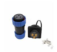 HangTon Connecteur HE29 à 3 broches 45 A étanche IP68 circulaire femelle + prise mâle de montage sur panneau pour appareils industriels électriques à déconnexion rapide