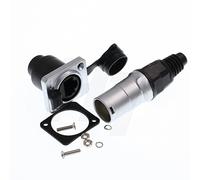 HangTon Connecteur RJ45 étanche pour réseau Ethernet Cat5e Prise Châssis Réceptacle (1 ensemble, prise et prise)