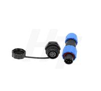 HangTon Connecteur SD13 à 5 broches mâle et femelle pour montage sur panneau - Circulaire - Étanche IP68 - Pour système d'alimentation extérieur