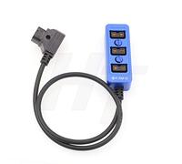 HangTon D-tap 1 à 3 répartiteurs d'alimentation triple répartiteur, D-tap mâle vers femelle 3 ports répartiteur pour batterie Ronin 2 et V-mount (bleu)