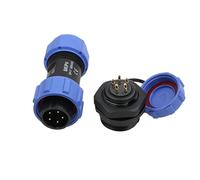 HangTon Fiche électrique SP17 5 broches pour soudure aéronautique circulaire étanche IP68 Bleu 5 A mâle femelle pour alimentation en extérieur