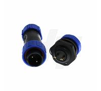 HangTon HE17 Connecteur extérieur 2 broches étanche IP68 circulaire femelle prise mâle à souder 12 A Déconnexion rapide (1 lot)