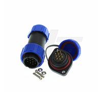 HangTon HE21 10 Broches connecteur Puissance Aviation Industrielle étanche IP68 Prise mâle Femelle châssis Prise 5A Montage à vis