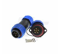 Hangton HE21 Connecteur 6 broches circulaire aviation mâle femelle panneau prise femelle étanche IP68 alimentation électrique courant 15 A