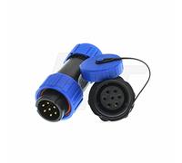 Hangton HE21 Connecteur d'alimentation 7 broches étanche pour l'aviation câble circulaire et prise de montage sur panneau pour LED/alimentation/équipement d'éclairage