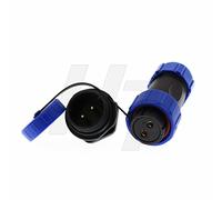 HangTon HE21 Connecteur étanche à 2 broches 500 V/30 A, déconnexion rapide femelle + prise mâle pour montage sur panneau