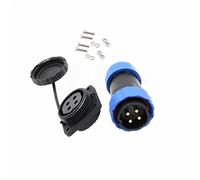 Hangton HE29 Connecteur 4 broches industriel étanche IP68 circulaire en plastique mâle femelle haute puissance (4 broches 45 A 380 V)