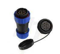 HangTon HE29 Connecteur à 12 broches étanche IP68 circulaire mâle femelle 14 AWG Prise panneau, 10 A, déconnexion rapide