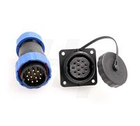 HangTon HE29 Connecteur circulaire 12 broches mâle femelle en plastique et 4 vis pour appareils électriques industriels étanches IP68
