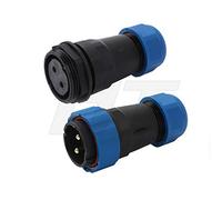 HangTon HE29 Connecteur électrique circulaire étanche 2 broches mâle femelle 45 A pour équipement LED/alimentation/éclairage