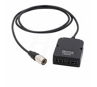 HangTon Hirose Câble répartiteur d'alimentation 4 Broches vers Double USB QC3.0 12 V pour Hawk-Woods Adaptateur d'alimentation pour Radio, Micro, enregistreur, mixeur 1m