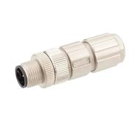 HangTon Lot de 2 connecteurs circulaires mâles M12 17 broches en métal, à souder, code A, puissance 30 V 1,5 A, étanche, filetage de verrouillage de 12 mm pour automatisation industrielle