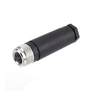 HangTon Lot de 2 connecteurs de câble femelle M8 à 3 broches, borne à vis, code A, alimentation 24 V CC 3 A, étanche IP67, aéronautique circulaire non blindé pour automatisation industrielle,
