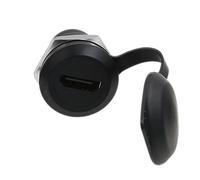 HangTon Lot de 2 coupleurs de prise HDMI 2.0 4K 30 Hz étanches pour cloison circulaire, châssis de câble en ligne femelle vers femelle