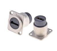 HangTon Lot de 2 coupleurs de prise HDMI 2.0 étanches - Câble en ligne de type D femelle vers femelle - Extension IP65