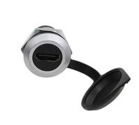 HangTon Lot de 2 coupleurs de prise HDMI 2.0 étanches pour cloison circulaire - Châssis de câble en ligne femelle vers femelle