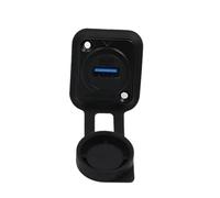 HangTon Lot de 2 coupleurs de prise USB à montage sur panneau de châssis - Connecteur étanche - Version 3.0 de type A femelle vers femelle - Extension de câble - Traversée de cloison IP65