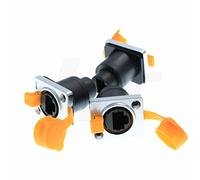 HangTon - Lot de 3 connecteurs RJ45 étanches pour réseau Ethernet Cat5e - Prise de châssis - Prise jaune