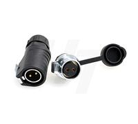 HangTon LP20 Connecteur d'alimentation étanche à 2 broches pour cloison industrielle mâle, prise femelle pour port solaire de camping-car, charge solaire Furrion (soudure, montage sur panneau + prise)