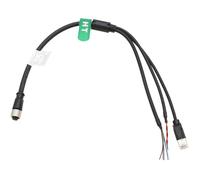 HangTon M12 Aviation Câble femelle 12 broches pour capteur LiDAR DJI Livox Mid-360 vers ordinateur Ethernet Power Debugging, répartiteur 1 à 3, connecteur à code A vers RJ45 et câbles volants, 25 cm