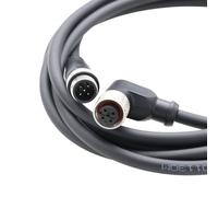 HangTon M12 Câble connecteur aéronautique mâle femelle à angle droit pour capteur d'actionneur Contrôles industriels Dispositif d'automatisation Réseau DeviceNet CANopen IO Link Profibus 5 m