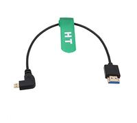 HangTon Micro HDMI 4K 60Hz 8K Ultra HD Cable pour Sony A6600 A7RIV X-T3 Canon R5C R6 Lumix S5 Camera ATOMOS Ninja V Portkeys Monitor Type A D HDMI 2.1 Right Angle 30cm