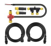 HangTon NMEA 2000 Kit de démarrage réseau - Câble dorsal - Câble de descente - Terminateur - Pièce en T - Câble d'alimentation pour capteur de bateau marin Lowrance, Garmin, Airmar, Maretron