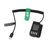 HangTon PD Alimentation USB C pour appareil photo reflex numérique Panasonic Lumix GH6, G9, G9M2, S5, S5 II, S5 IIX, GH5 II, GH5S 9 V/12 V Type-C vers batterie factice DMW-BLK22 DCC17