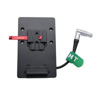 HangTon Plaque d'alimentation V-Mount Power pour caméra Red Komodo-X Epic Scarlet Dragon DSMC2 V-Raptor, Ronin 4D, angle droit, réglable, 6 broches femelle, 8 cm