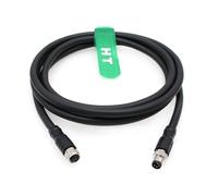 HangTon Rallonge de câble d'alimentation M8 4 broches mâle femelle pour Keyence Omron Phoenix Contact Automation Switch Dispositif de terrain Blindé A-Code PVC 3 m