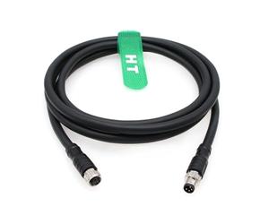 HangTon Rallonge de câble d'alimentation M8 4 broches mâle femelle pour Keyence Omron Phoenix Contact Automation Switch Dispositif de terrain Blindé A-Code PVC 3 m