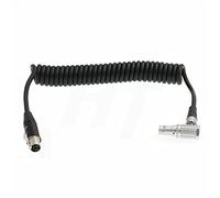 HangTon TVLogic Alphatron EVF Câble d'alimentation spiralé 0B 2 broches vers mini XLR 4 broches pour appareil photo Alexa 12 V