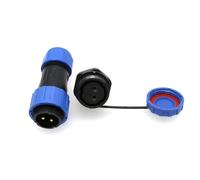 HangTon TY16 2 Pin 16A Connecteur de borne fileté pour équipement d'alimentation extérieur Marin, Filetage étanche à déconnexion Rapide, Prise mâle Femelle de câble de Montage sur Panneau