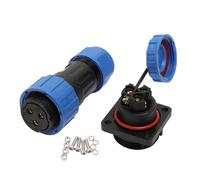 HangTon TY20 Connecteur de montage sur panneau à 3 broches 25 A, prise femelle mâle, câblage à vis étanche à déconnexion rapide pour alimentation automobile, appareil extérieur