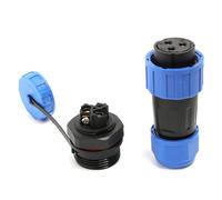 HangTon TY20 Connecteur mâle femelle à 3 broches, 25 A 380 V, fil 12 AWG, borne à vis, étanche à l'aviation, assemblage facile, déconnexion rapide pour appareil extérieur d'alimentation