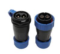 HangTon TY28 Connecteur étanche à 2 broches pour appareil électrique automobile extérieur, alimentation 45 A 380 V, type à vis, déconnexion rapide, convient aux fils de 10 AWG