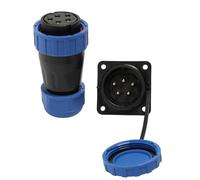 HangTon TY28 Connecteur mâle femelle étanche à 5 broches 25 A, prise de câble, facile à sertir, déconnexion rapide pour alimentation électrique 12 AWG