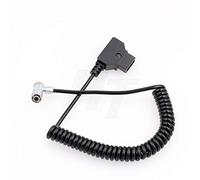 HangTon V-MOUNT D-Tap Câble d'alimentation 5 broches pour moniteur PortKeys LH5H LH5P, angle droit spiralé 5P (coude, enroulé)