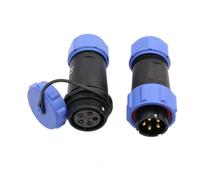 HangTon Weipu SP17 Fiche électrique 5 broches pour soudure aéronautique circulaire étanche IP68 Bleu 5 A Fiche femelle pour alimentation en extérieur