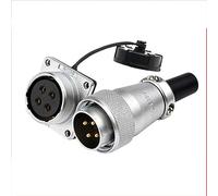 HangTon WS24 4 Broches Aviation Rond séparateur connecteur 25a câble Prise Secteur Industriel Anti - poussière Lampe électrique LED 12awg Fil